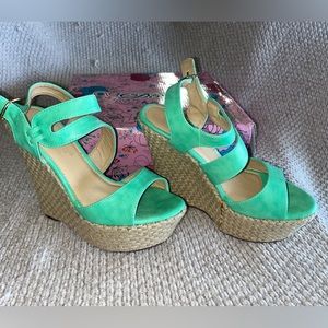 DbDk Fashion - Teal Wedges Size 6